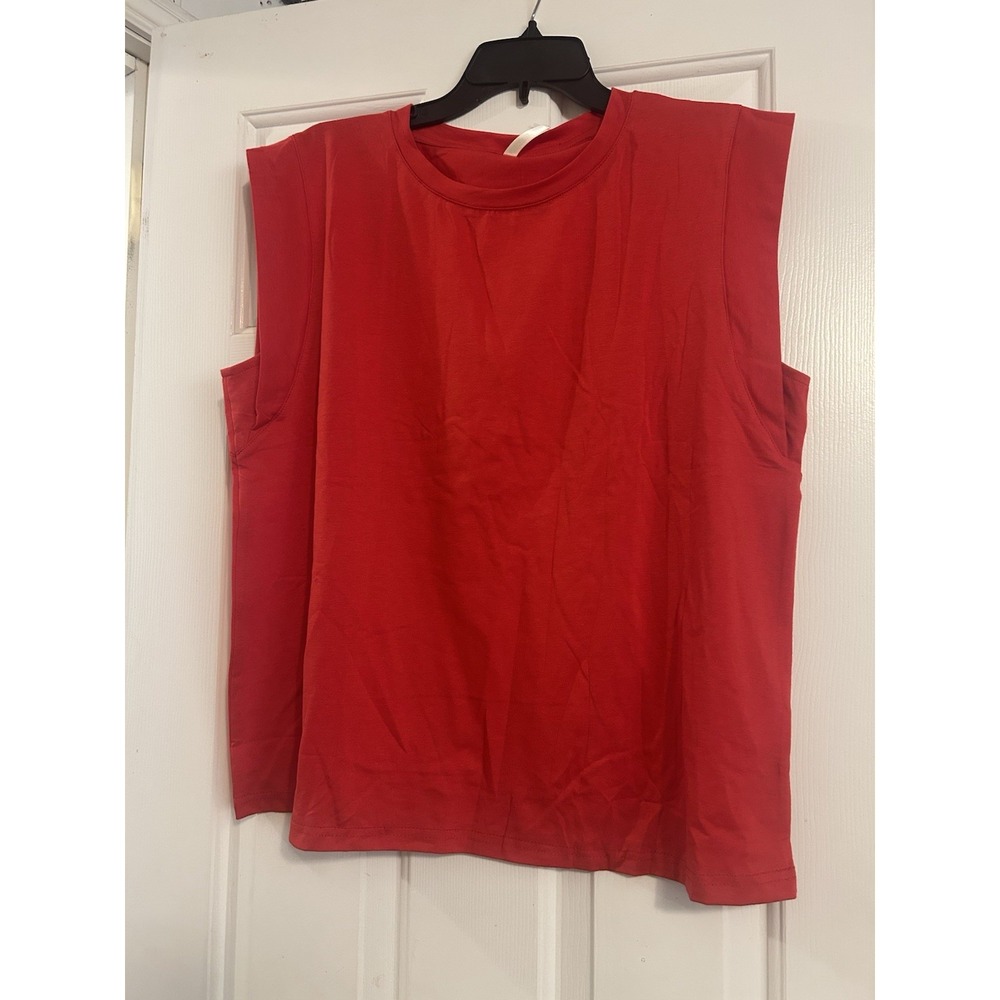 Women's Grecerelle Sleeveless Tank Top Red Size XL